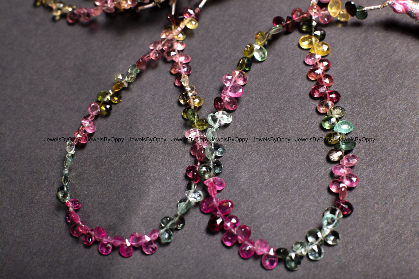 Multi Watermelon Tourmaline Faceted Teardrop 3.5x5.5 to 4x5-6mm Jewelry Making for Necklace, Bracelet Earrings. AAA Quality Pear Drop Gems.