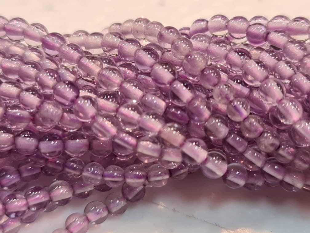 Pink Amethyst 2mm Round Beads, Jewelry Making Round Polished Gemstone Beads, DIY Necklace, Bracelet 15.75" Strand