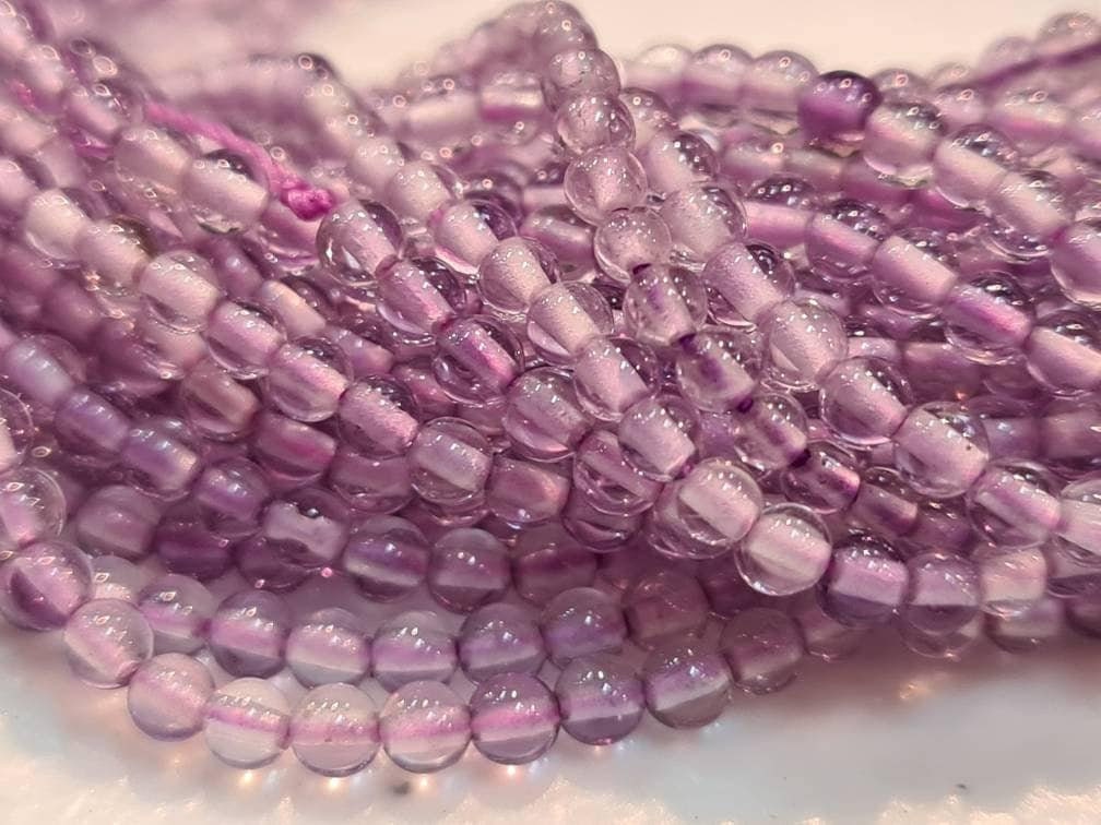 Pink Amethyst 2mm Round Beads, Jewelry Making Round Polished Gemstone Beads, DIY Necklace, Bracelet 15.75&quot; Strand