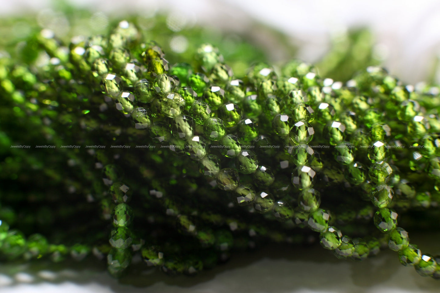 Natural Chrome Tourmaline 2.5mm Micro Faceted Round Beads 12.5" Strand, AAA High Quality Shaded Chrome Tourmaline,Rare Green Indicolite Bead