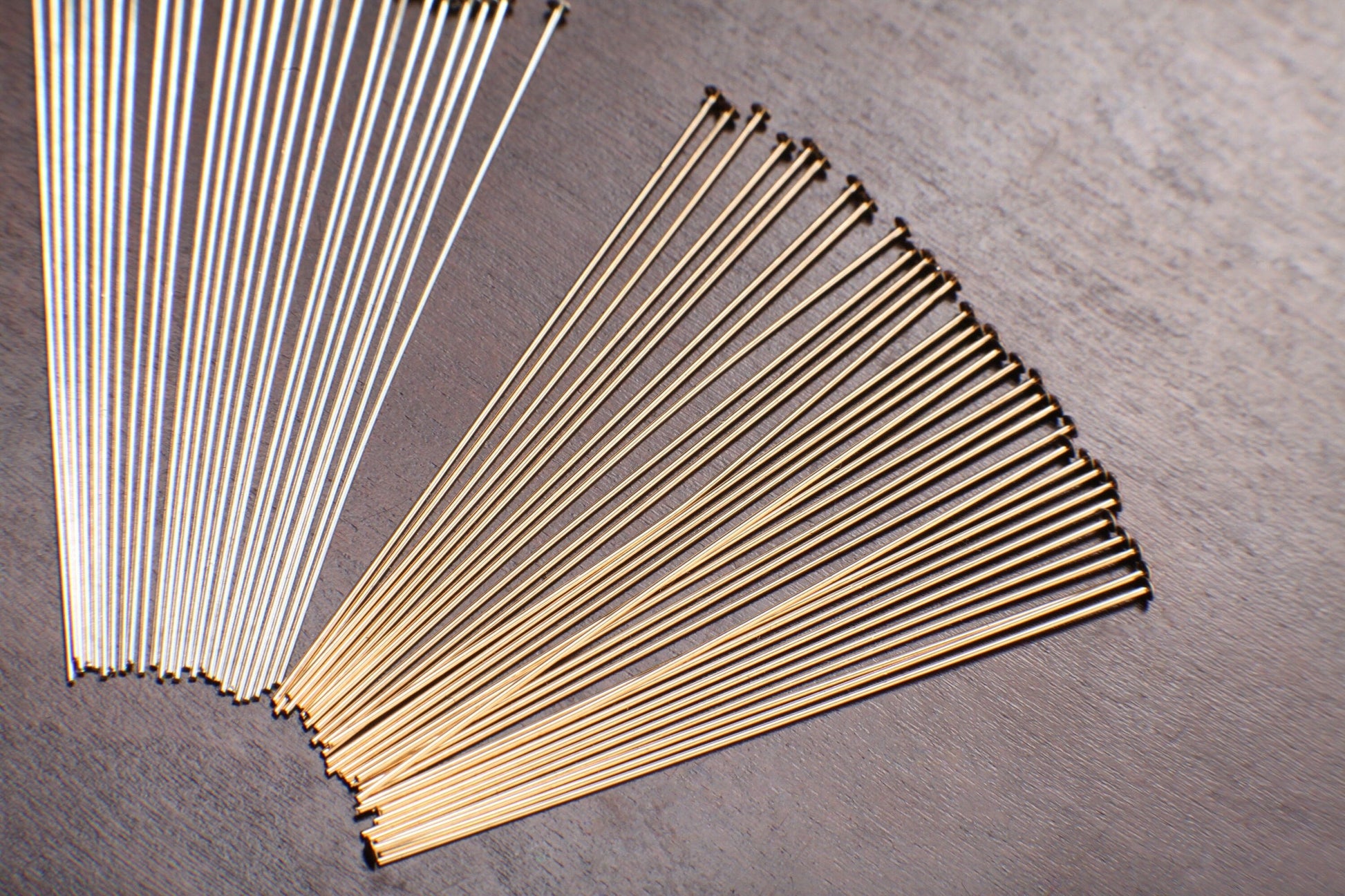 Flat Head Pin 2" 24 Gauge, 925 Sterling Silver & 14K Gold Filled, DIY Jewelry Making Findings, Beading Supplies, Made in USA