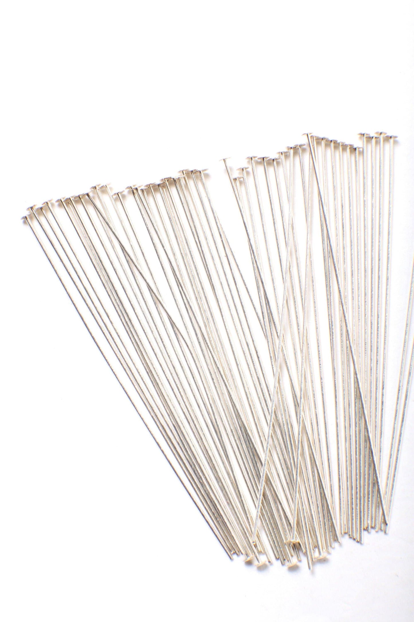 Flat Head Pin 2" 24 Gauge, 925 Sterling Silver & 14K Gold Filled, DIY Jewelry Making Findings, Beading Supplies, Made in USA