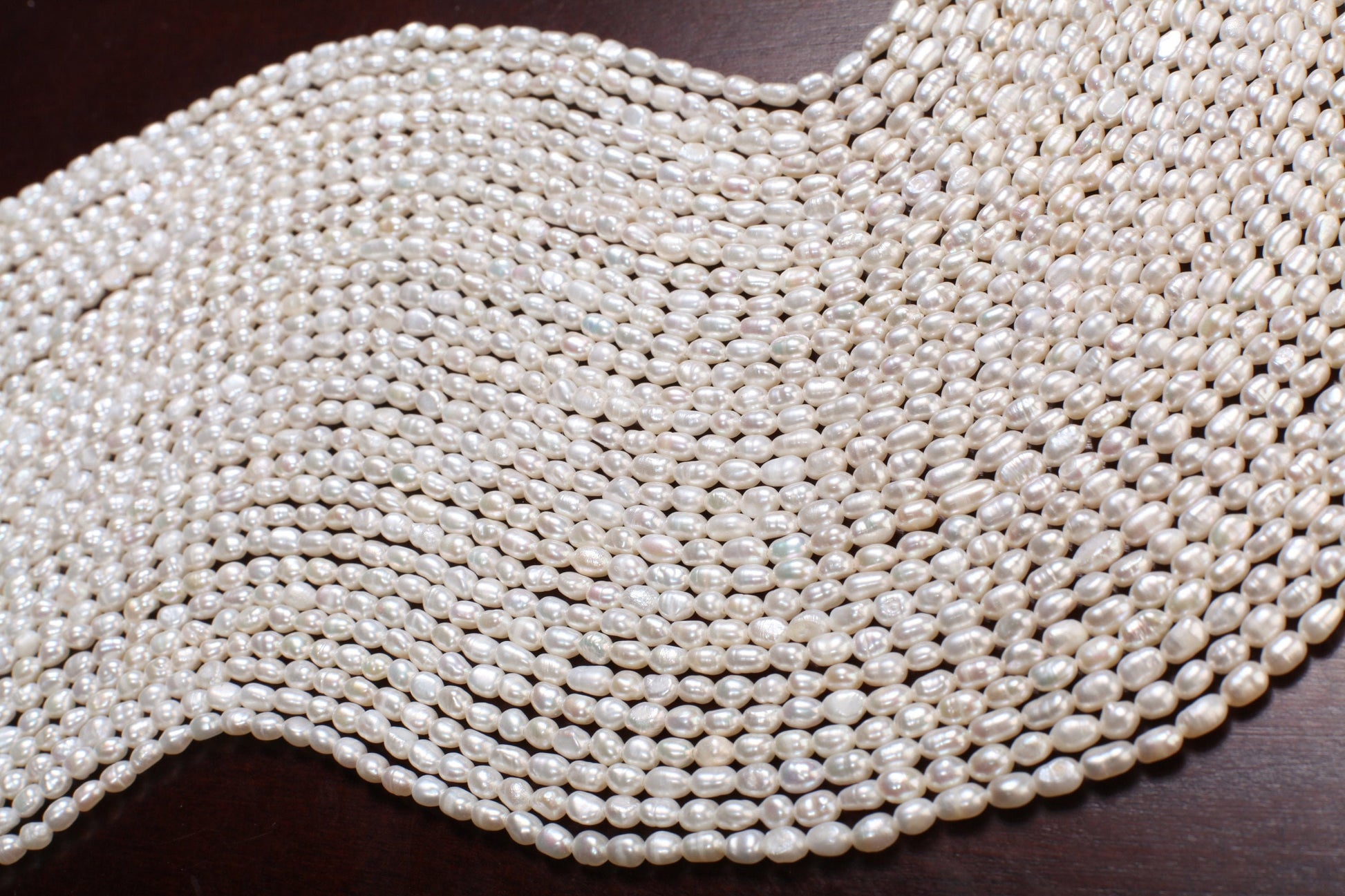 Natural Freshwater Pearl 3x4.5-5.5mm Potato small Pearl, Good Luster 14&quot; Jewelry making pearl high luster AAA quality.single or bulk