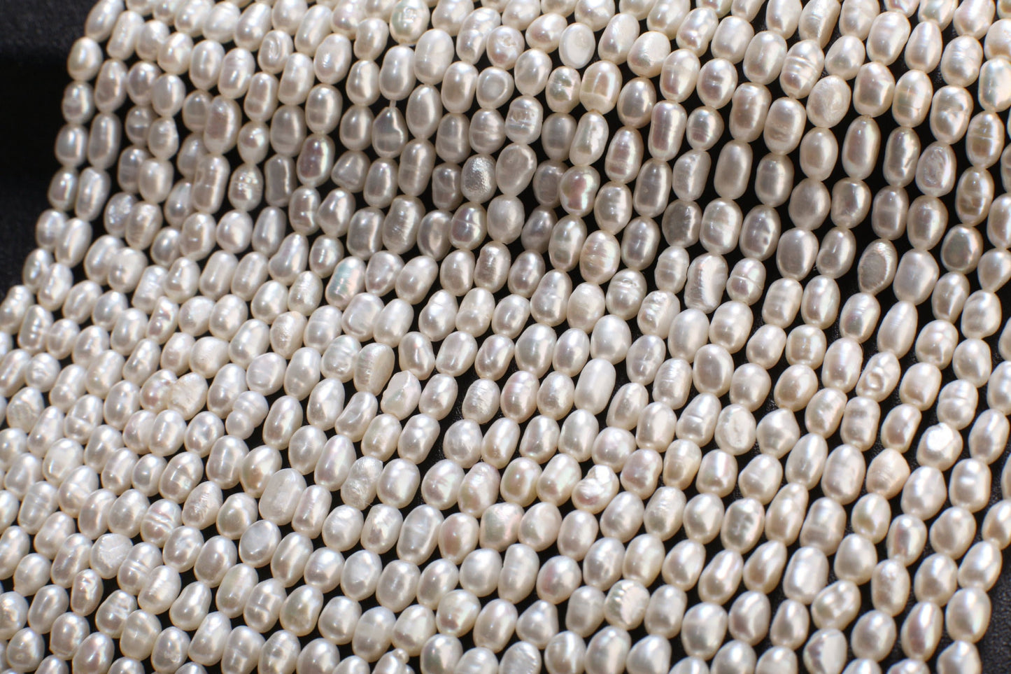 Natural Freshwater Pearl 3x4.5-5.5mm Potato small Pearl, Good Luster 14" Jewelry making pearl high luster AAA quality.single or bulk