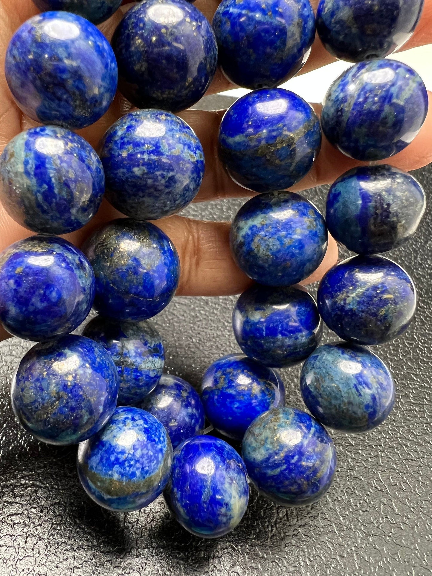 Genuine Lapis Lazuli AA Heavy Weight 16mm and 18mm Round bead for Art Deco, Pocket Stone, Jewelry Making, Pendant, Focal Piece