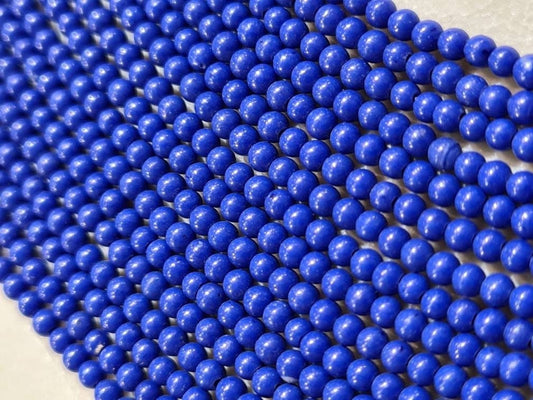 Genuine Lapis Lazuli 2mm Royal Blue Lapis Round Beads Jewelry Making 15.5&quot; Strand