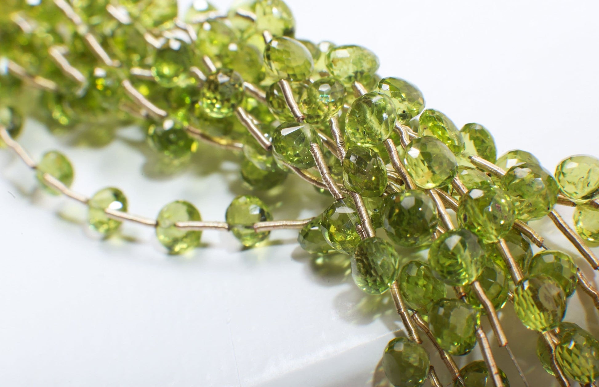 Peridot Briolette Onion AAA Natural Peridot Faceted Teardrop Onion Shape 5-6.5mm Gemstone DIY High End Jewelry Making Beads 9Pcs or 18Pcs