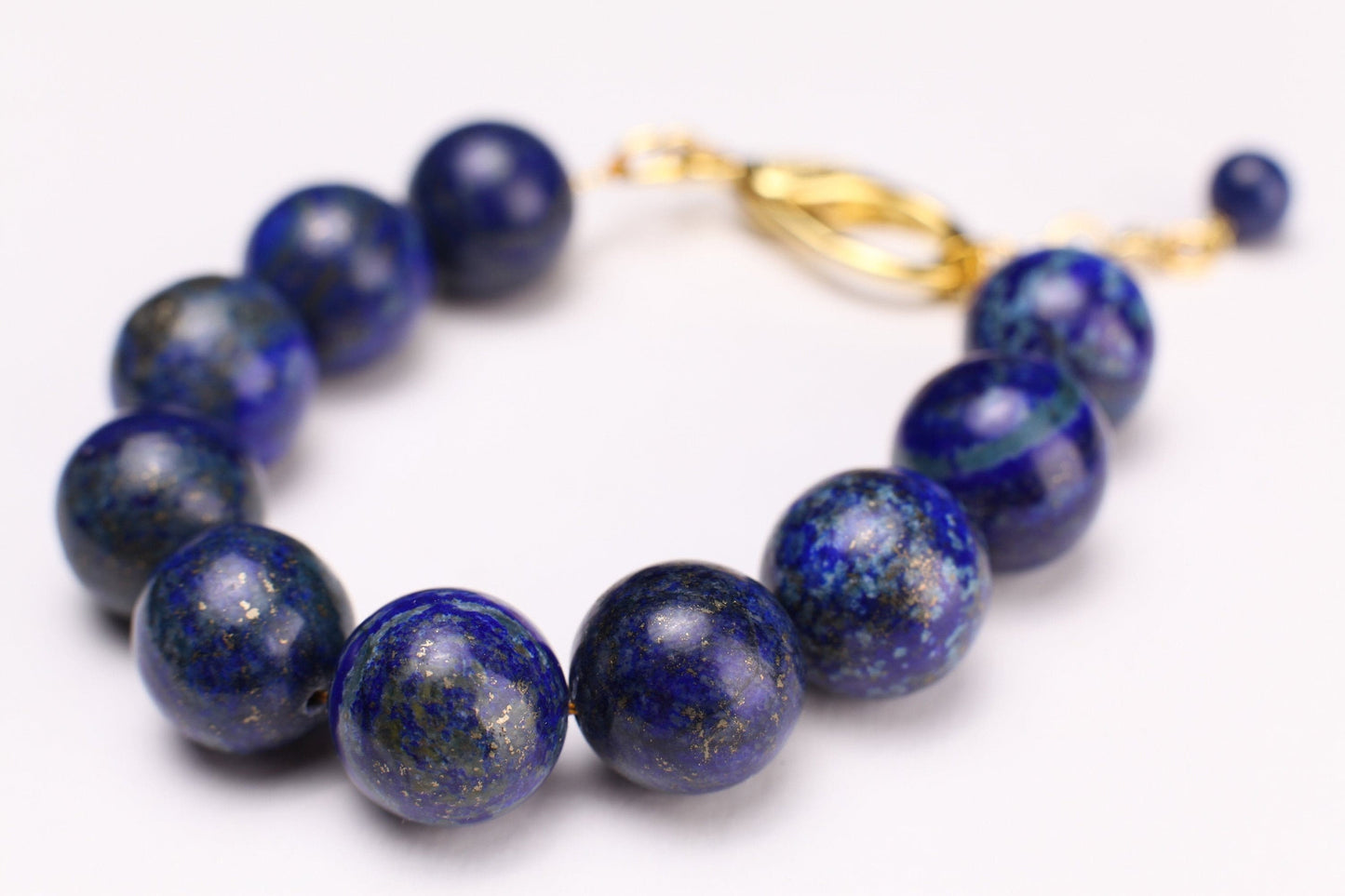 Natural Lapis Lazuli 18mm 2 Layer 18&quot; and 27&quot; Handmade Necklace, 7.5&quot; Bracelet, Matching Earrings Jewelry Set