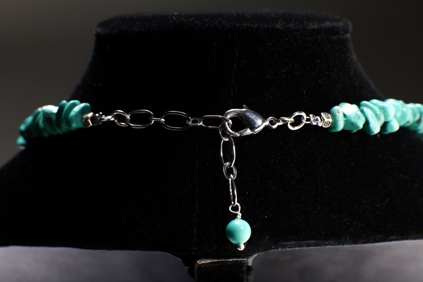 Natural Spiderweb Turquoise Nugget Necklace, Faceted Labradorite Rondelle Spacers, Triangular Free Form Turquoise Pendant 19" Necklace