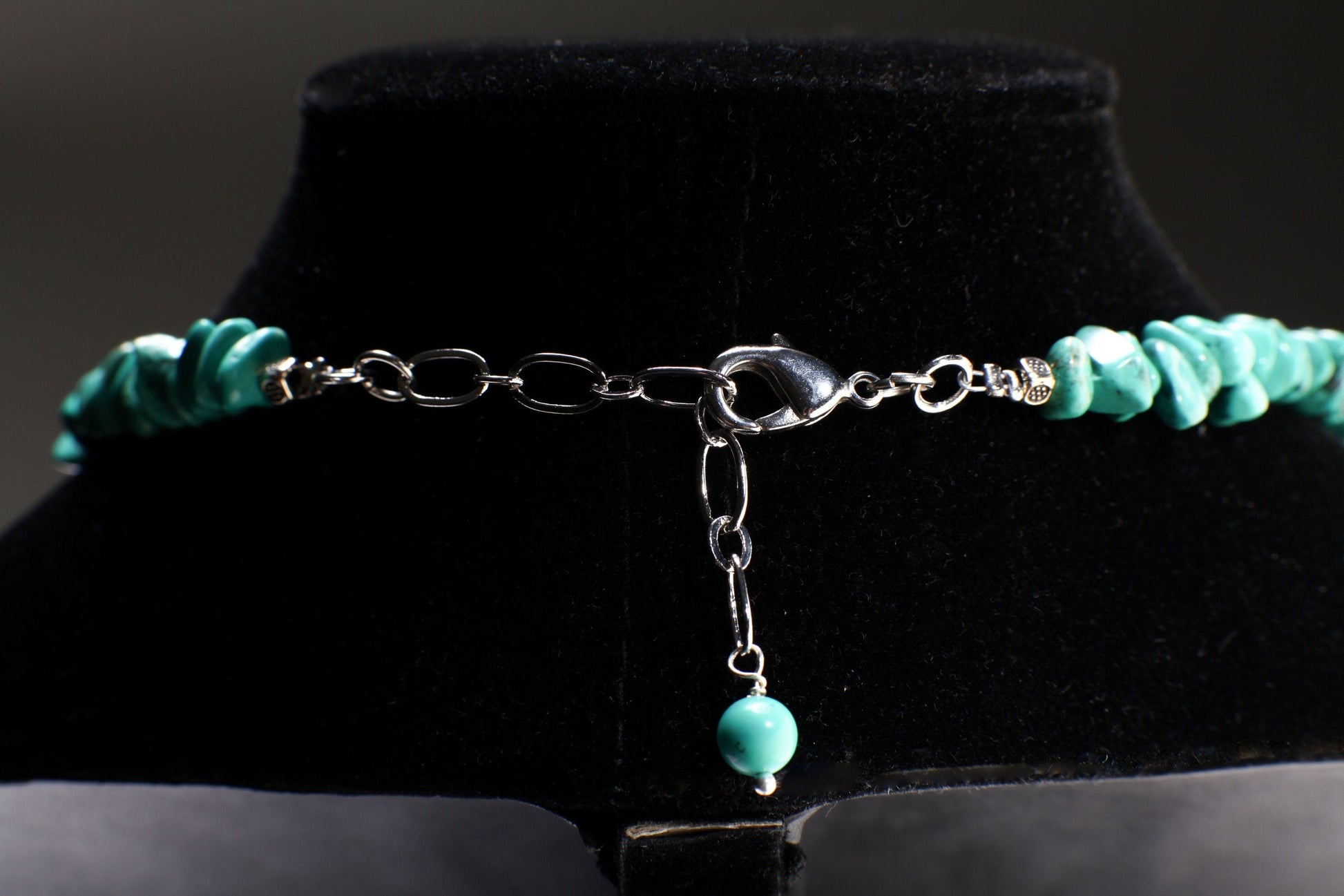 Natural Spiderweb Turquoise Nugget Necklace, Faceted Labradorite Rondelle Spacers, Triangular Free Form Turquoise Pendant 19" Necklace