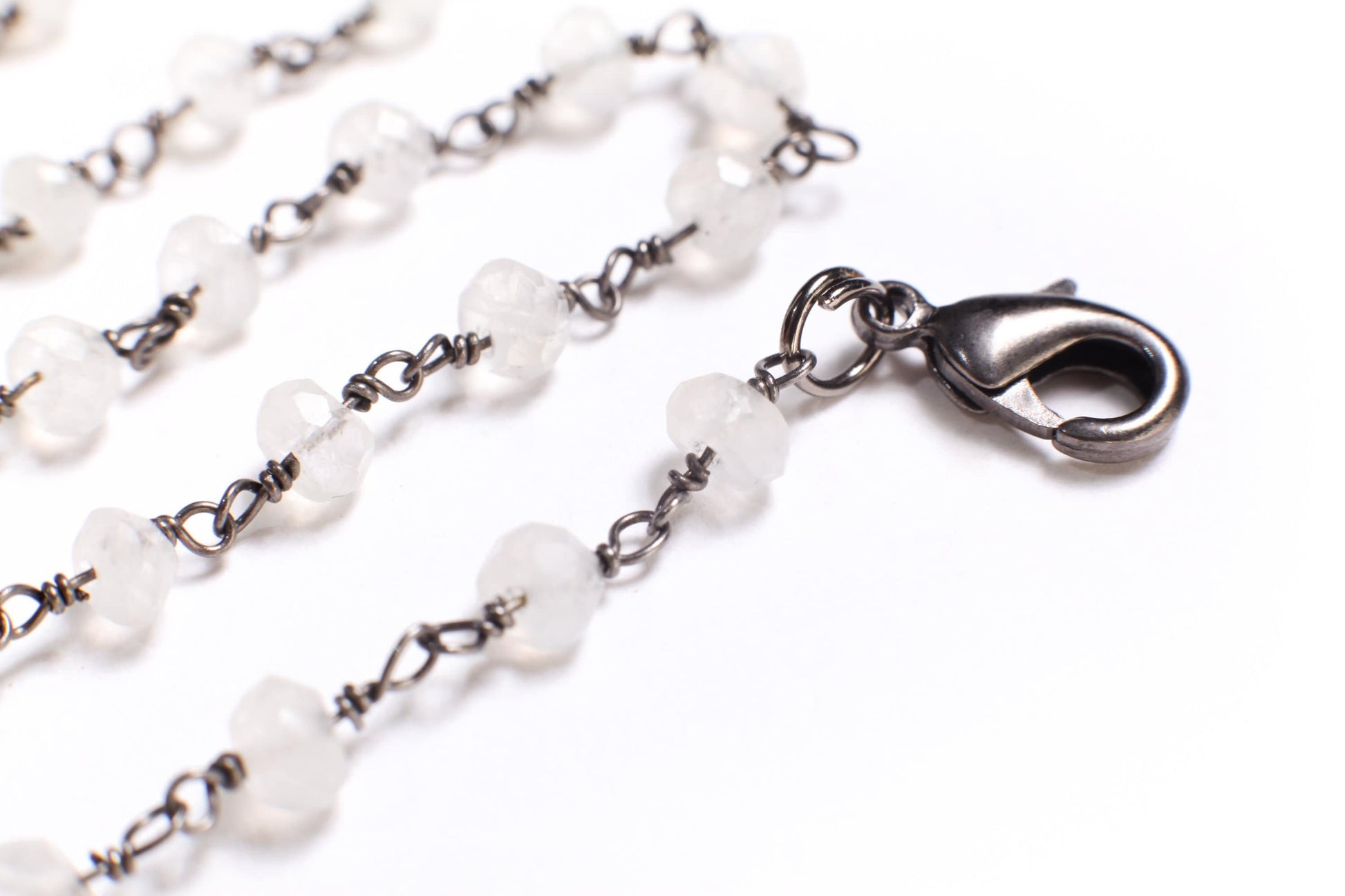 Genuine Moonstone,Labradorite FreshwaterPearl Silver Oxidized Bezel Pendant with Matching Gemstone Beaded Necklace with Extender 16&quot;- 20&quot;