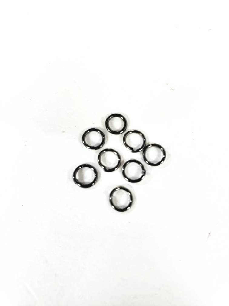 Gunmetal black oxidized 5mm open jumping 20 gauge, good quality, jewelry making supplies , 50 pcs