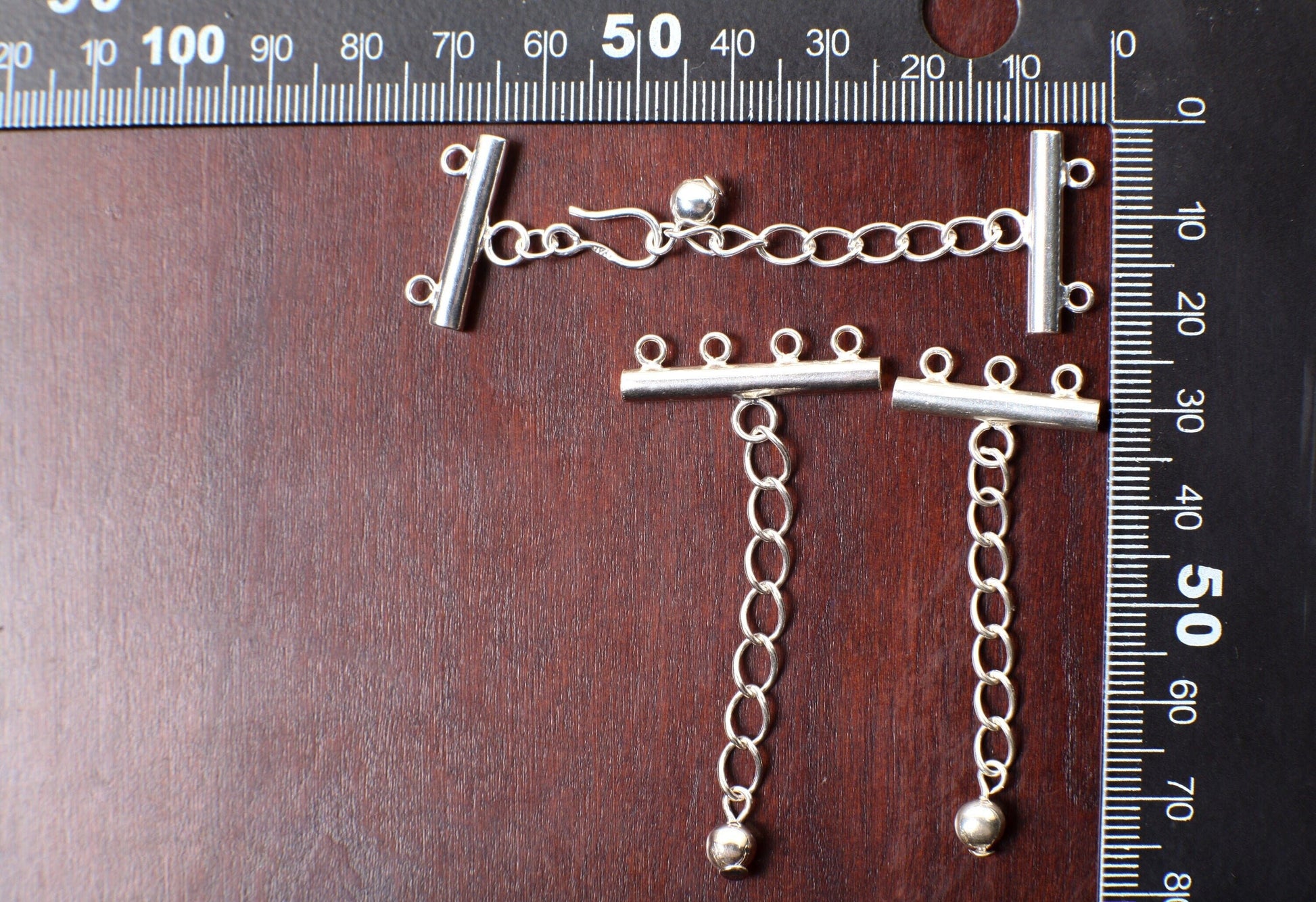 925 Sterling Silver Adjustable Extension Bar Clasp 2,3,4 Loop ,925 Sterling Silver stamped ,DIY Jewelry Making Findings.