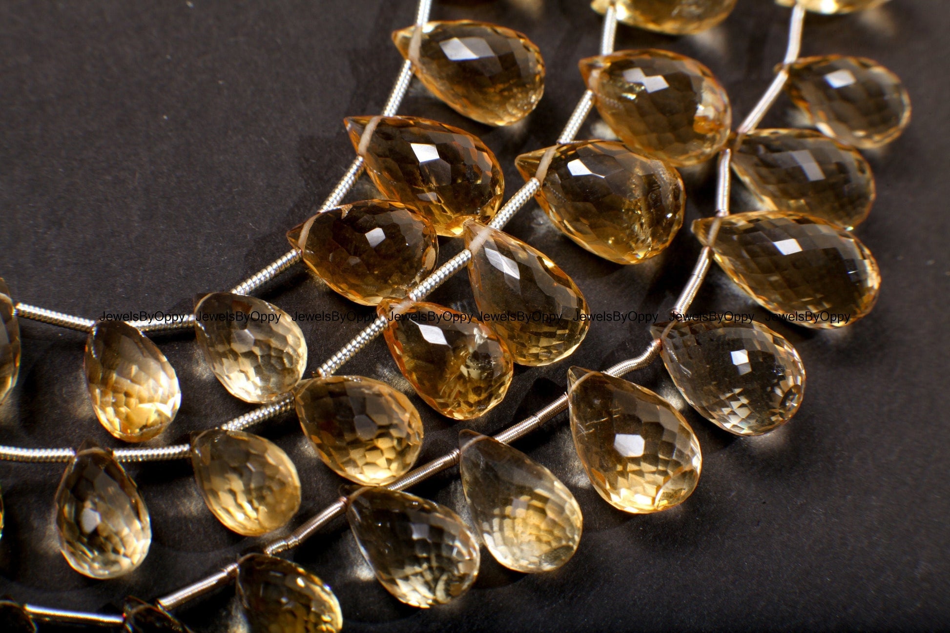Citrine full strand Briolette AAA quality Natural Gemstone Graduated Teardrop 5×10-9×14m Jewelry Making 9"st (22 pcs approx)