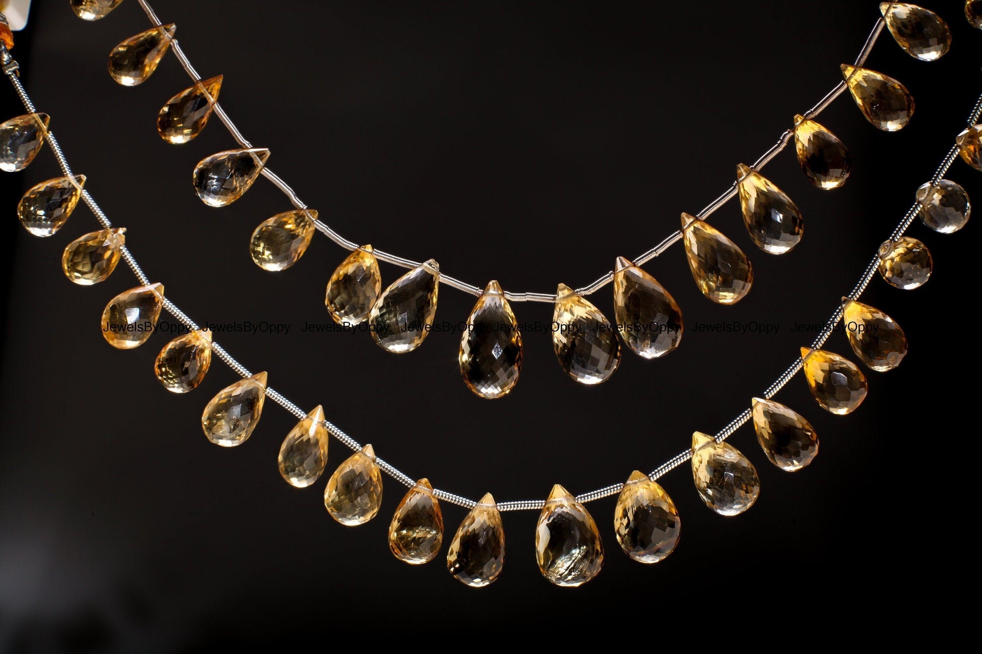 Citrine full strand Briolette AAA quality Natural Gemstone Graduated Teardrop 5×10-9×14m Jewelry Making 9"st (22 pcs approx)