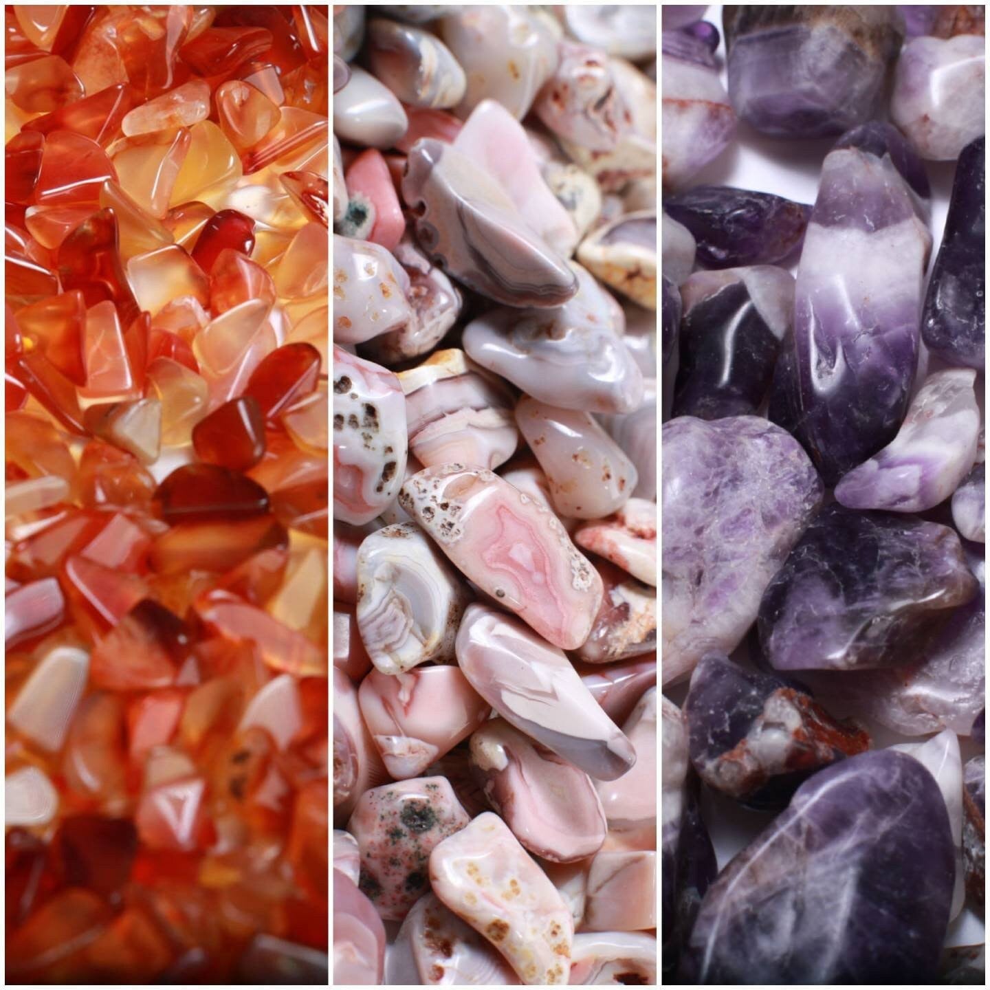 Red Carnelian, Pink Botswana Agate, Amethyst 8-60mm Loose Irregular Undrilled Chips, Tumbled Gemstone, Nugget, Bulk, Rock, Single / Bulk