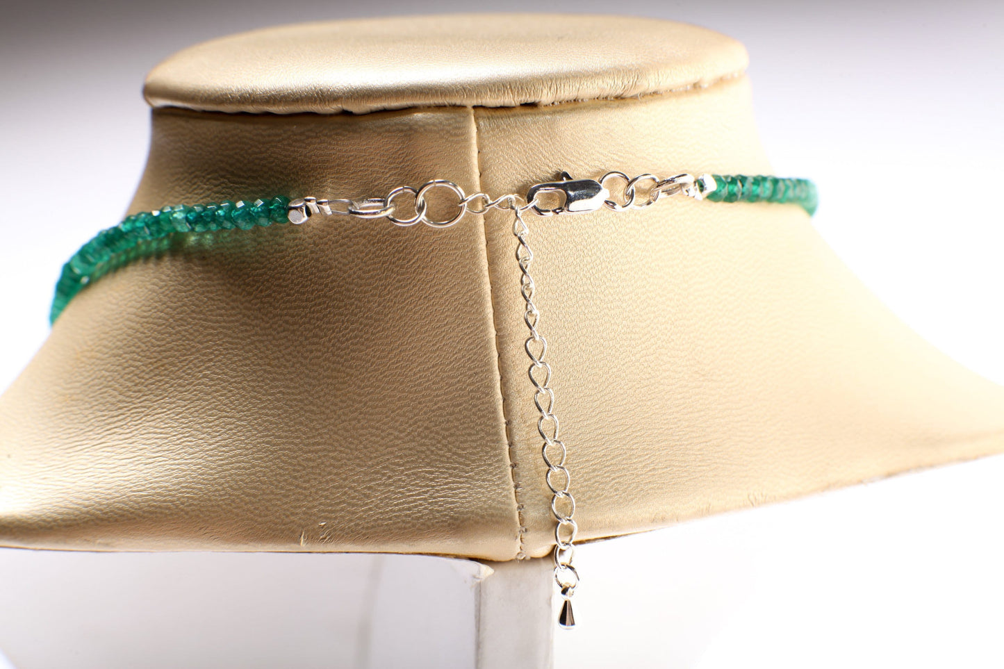 Green Onyx Rondelle Necklace with Natural Shell Mother of Pearl Butterfly Handcrafted Green Agate Flowers, Vintage, Gift 18&quot; Necklace