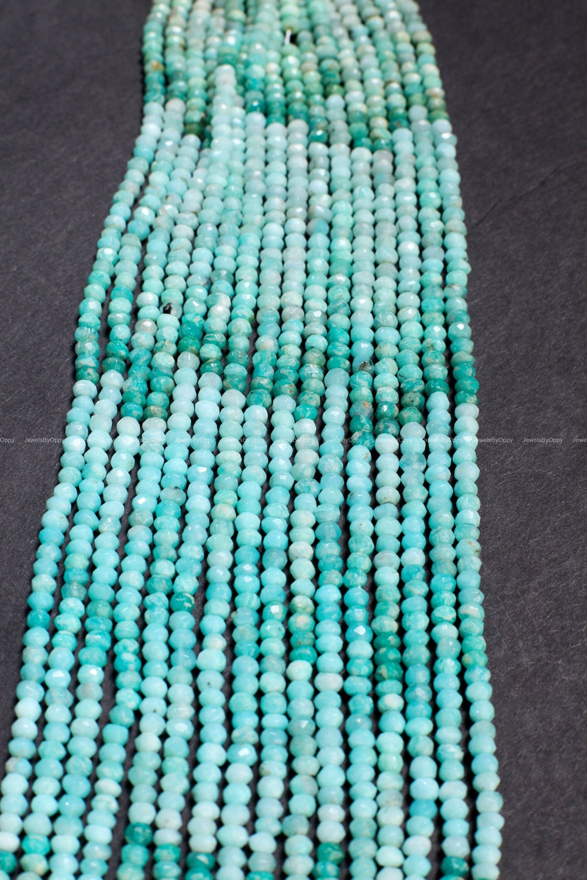 Natural Shaded Peruvian blue Opal Faceted Roundel 4mm Jewelry Making Gemstone Beads 13" Strand blue Opal