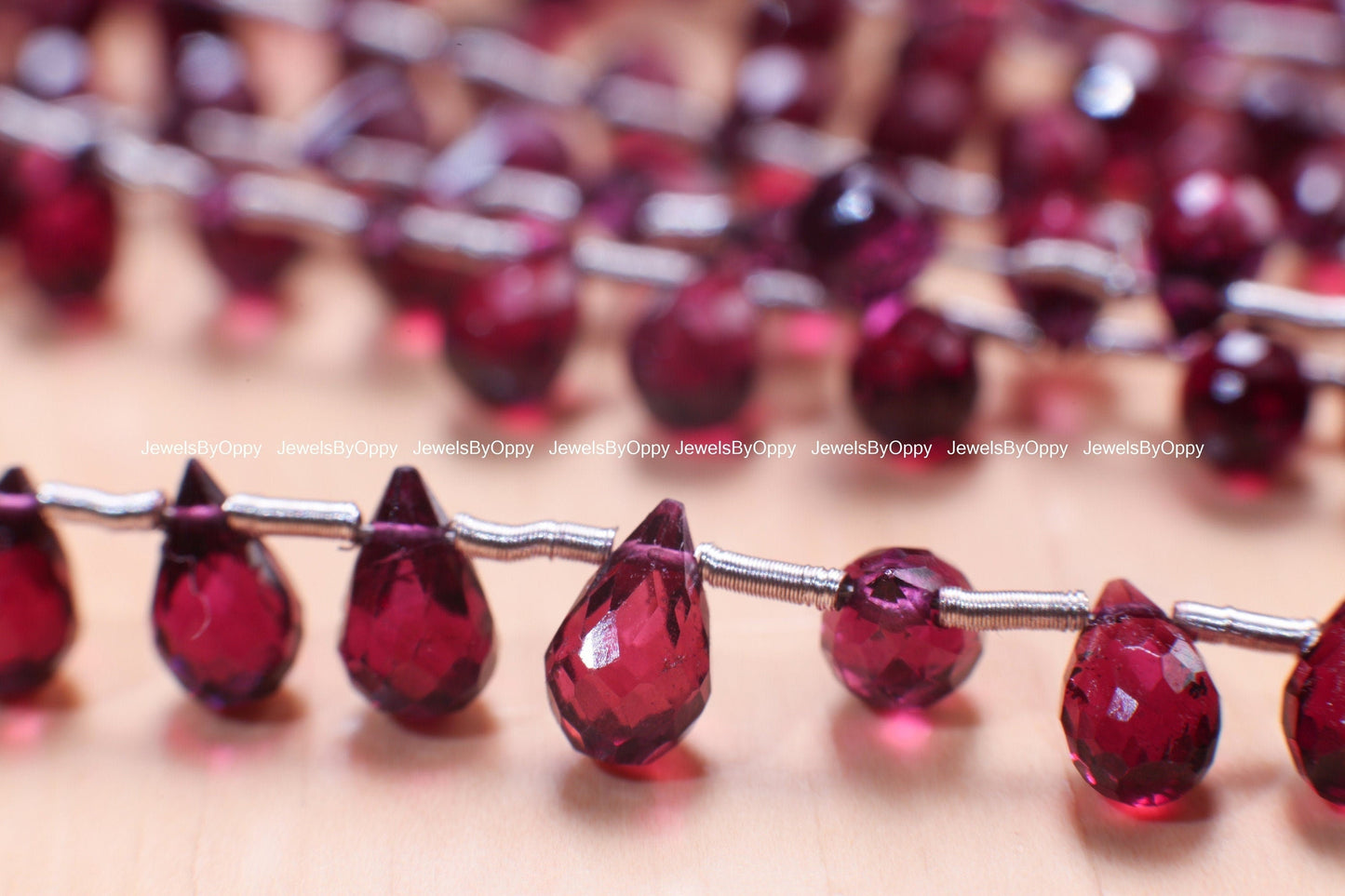 Rhodolite Garnet AAA Micro Faceted 4x6-5x7mm Briolette Tear Drop,Jewelry Making Rich Merlot color,Rare Mozambique garnet, January Birthstone