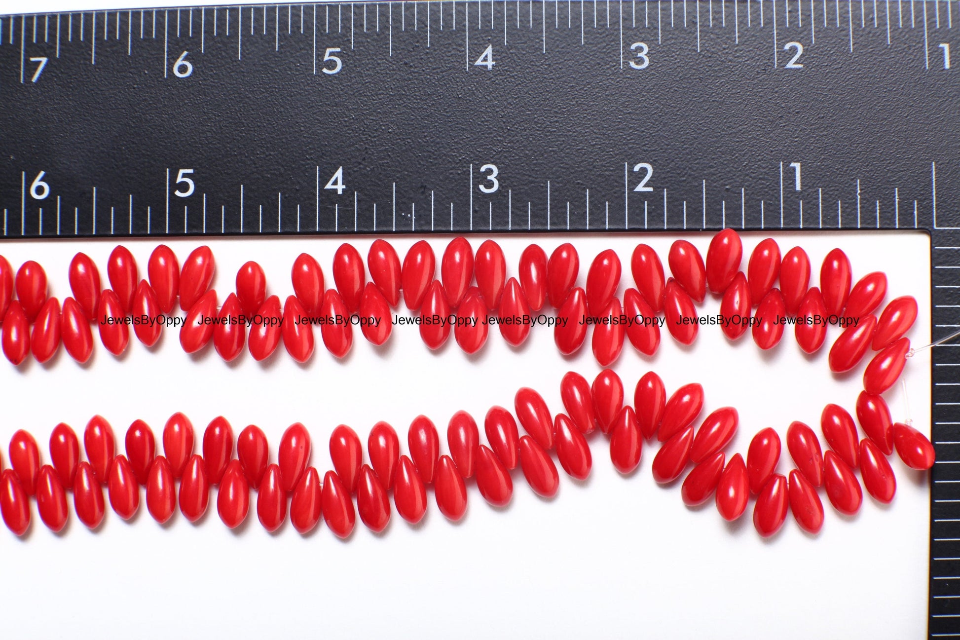 Genuine Bamboo Coral 3.5-4x7, 5x11mm Briolette AAA Gemstone Teardrop Beads, Sold by piece