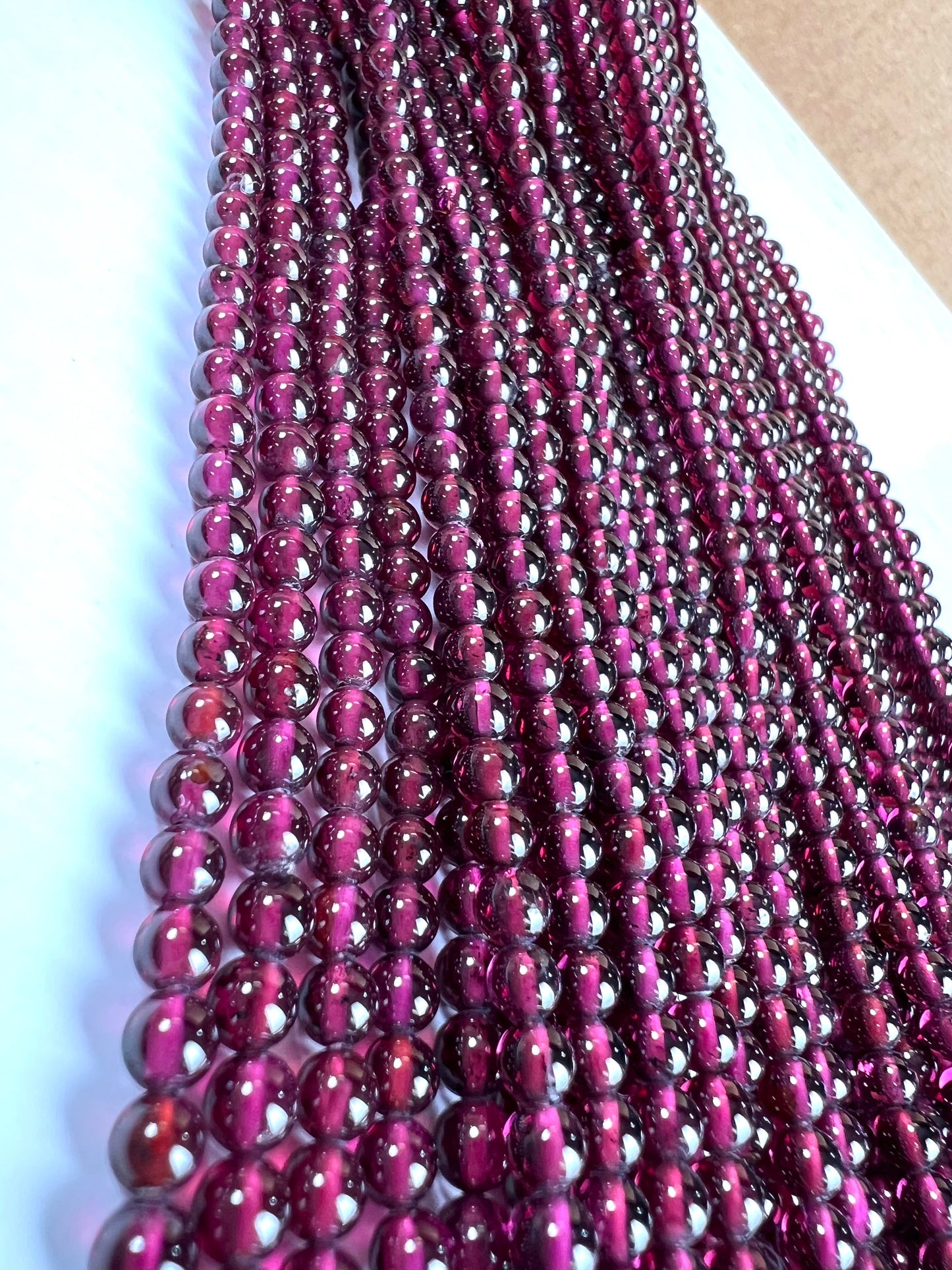 4mm Garnet smooth round beads ,Merlot red AAA quality Jewelry Making Gemstone Beads, Rare, Beautiful Gemstone 13” strand