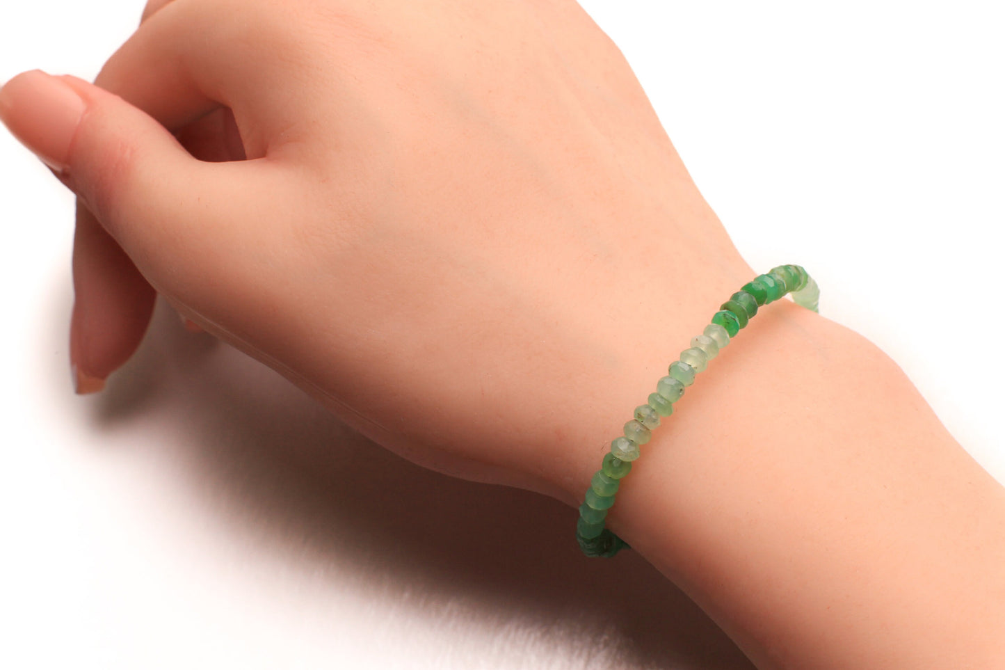 Chrysoprase 3.5-4mm Faceted Bracelet in 14k Gold Filled, Sterling Silver lobster Clasp and findings , healing Chakra gift