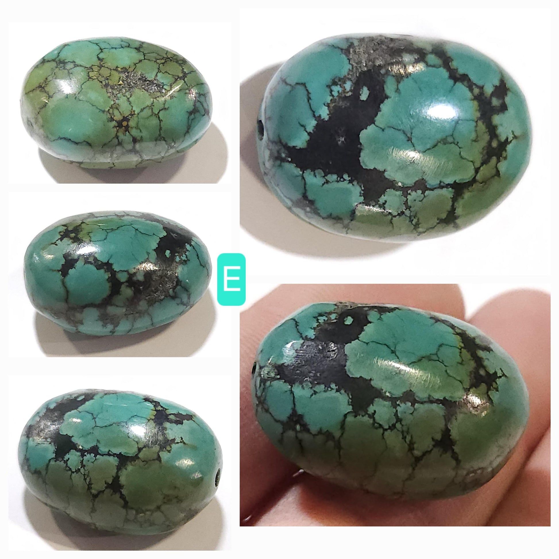 Genuine Turquoise Pebble, AAA Tibetian Spiderweb Turquoise pebble for jewelry Focal, pendant, palm stone, collection healing gem