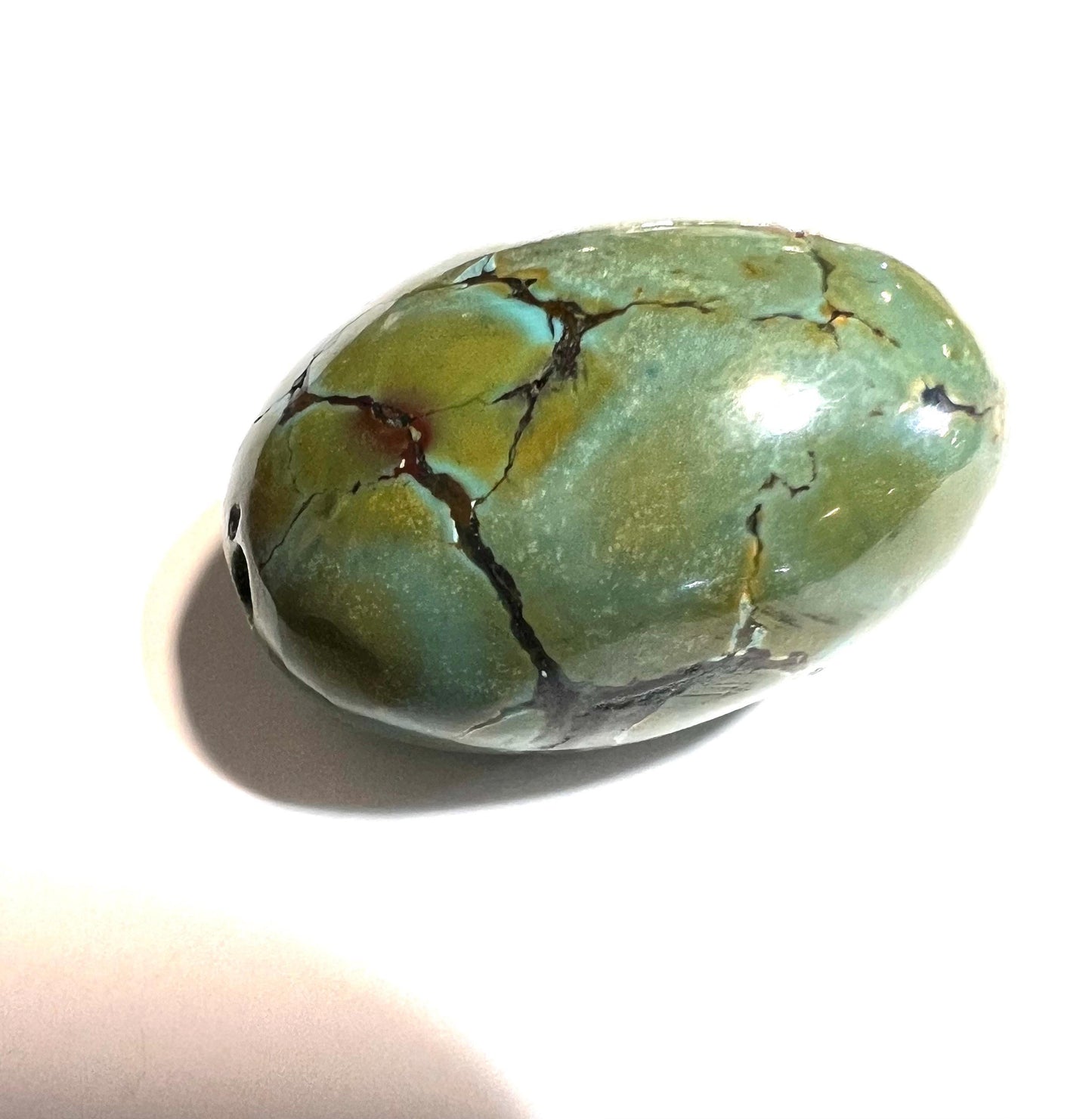 Genuine Turquoise Pebble, AAA Tibetian Spiderweb green Turquoise for jewelry Focal, pendant,palm stone, pocket stone collection healing gem