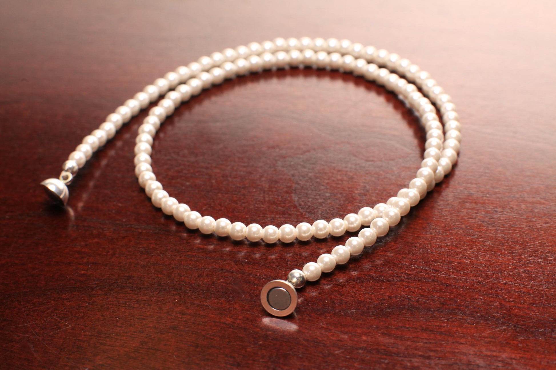 White South Sea shell Pearl Necklace 6mm Round Statement Necklace 14"- 42" Bridal, Gift for Her