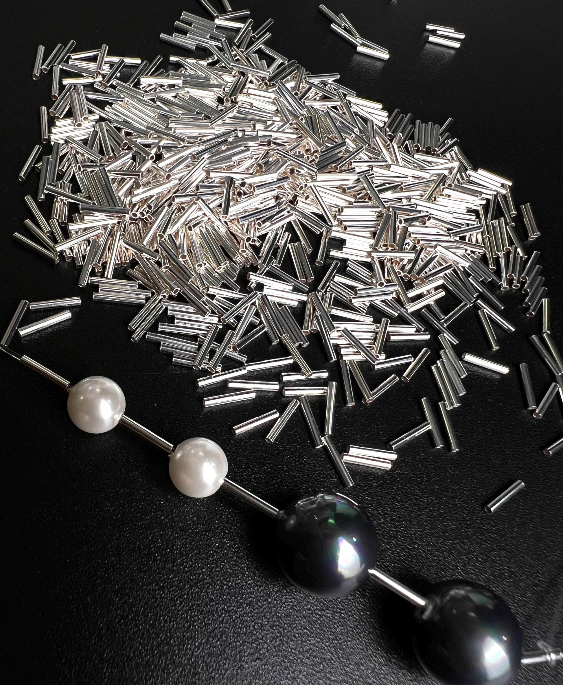 925 Sterling Silver 6mm Liquid Silver, Made in USA, High Quality tube spacer jewelry making supplies. 50, 100 pcs
