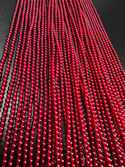 Natural Ruby Quartz Smooth round 2.2mm Dark red Gemstone Beads for jewelry Making 14" Full strand