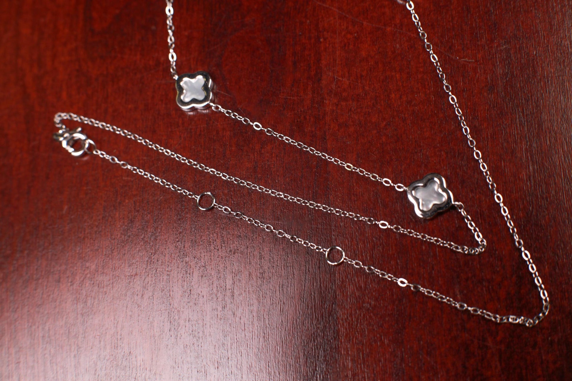 925 Sterling Silver, Gold Vermeil White Mother of Pearl Flower Charm 8.5mm long, charm 5pcs Adjustable 16”,17",18" MOP necklace