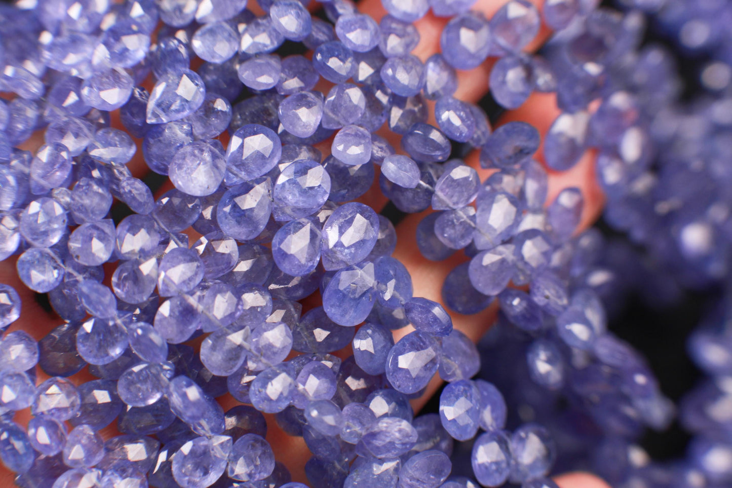 Natural Tanzanite Faceted Drop 4x6-6x8mm AAA quality Teardrop Gemstone Violet Blue Beads DIY Jewelry Making pear drop beads.