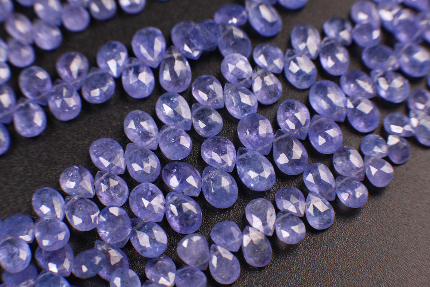 Natural Tanzanite Faceted Drop 4x6-6x8mm AAA quality Teardrop Gemstone Violet Blue Beads DIY Jewelry Making pear drop beads.