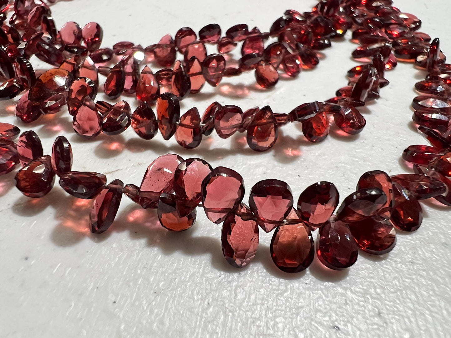 Mozambique Red Garnet Micro Faceted 4-5x6-7mm pear Drop Jewelry Making beads January Birthstone Teardrop Beads