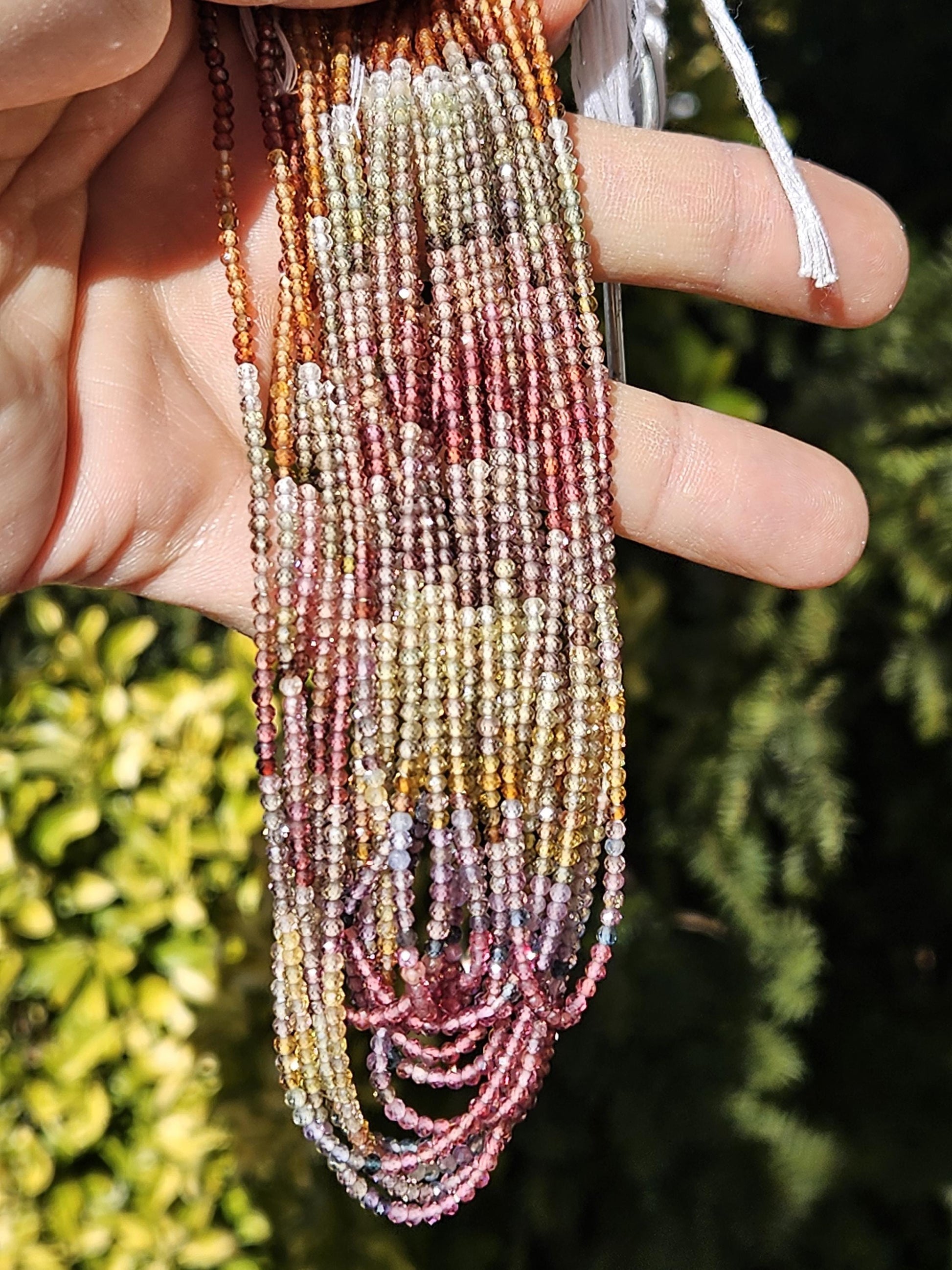 Natural Tundra Sapphire 2mm Shaded Micro Faceted Round Fine Quality 12.5" Strand