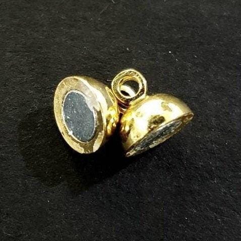 4 sets Ball clasp 6mm small round mag clasp shiny Silver, Gold, Rose Gold, Antique Brass, Antique Copper, plated brass clasp.