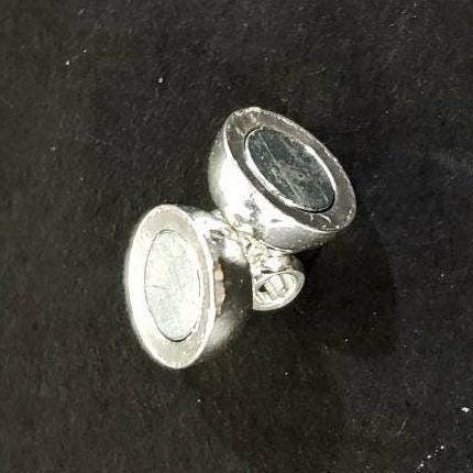 4 sets Ball clasp 6mm small round mag clasp shiny Silver, Gold, Rose Gold, Antique Brass, Antique Copper, plated brass clasp.