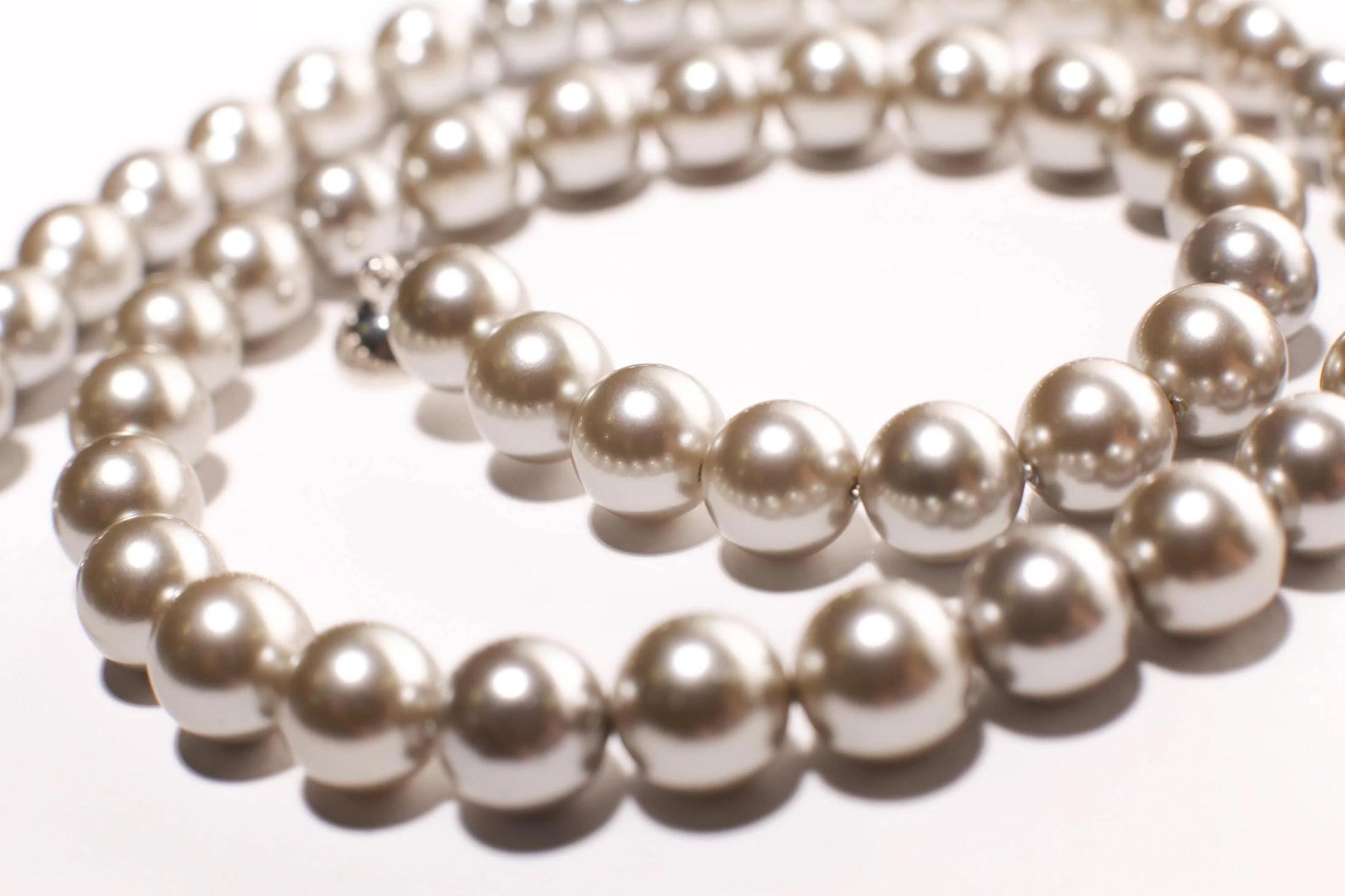 Silver Gray South Sea Shell Pearl 10mm High Luster Statement Necklace with Mag Ball Clasp Necklace, Bridal,elegant Gift
