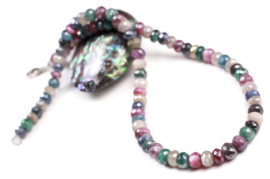 Natural multi Moonstone Diamond cut faceted roundel 8mm AAAquality Gemstone Bracelet and Necklace.Very beautiful rainbow Disco handmade