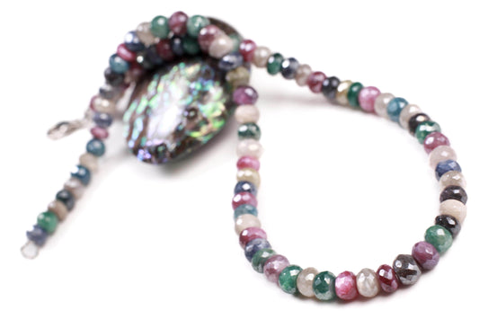 Natural multi Moonstone Diamond cut faceted roundel 8mm AAAquality Gemstone Bracelet and Necklace.Very beautiful rainbow Disco handmade