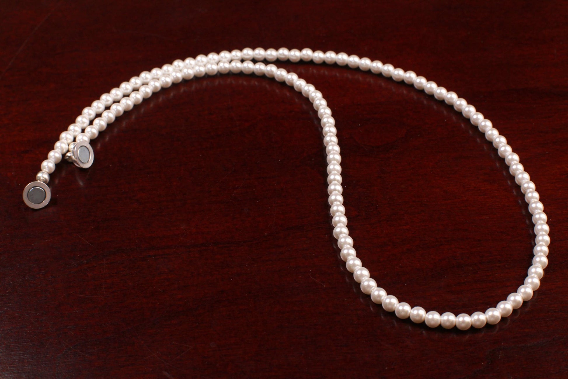 White South Sea shell Pearl Necklace 4mm Round Statement Necklace 14"- 42" Bridal, Gift for Her