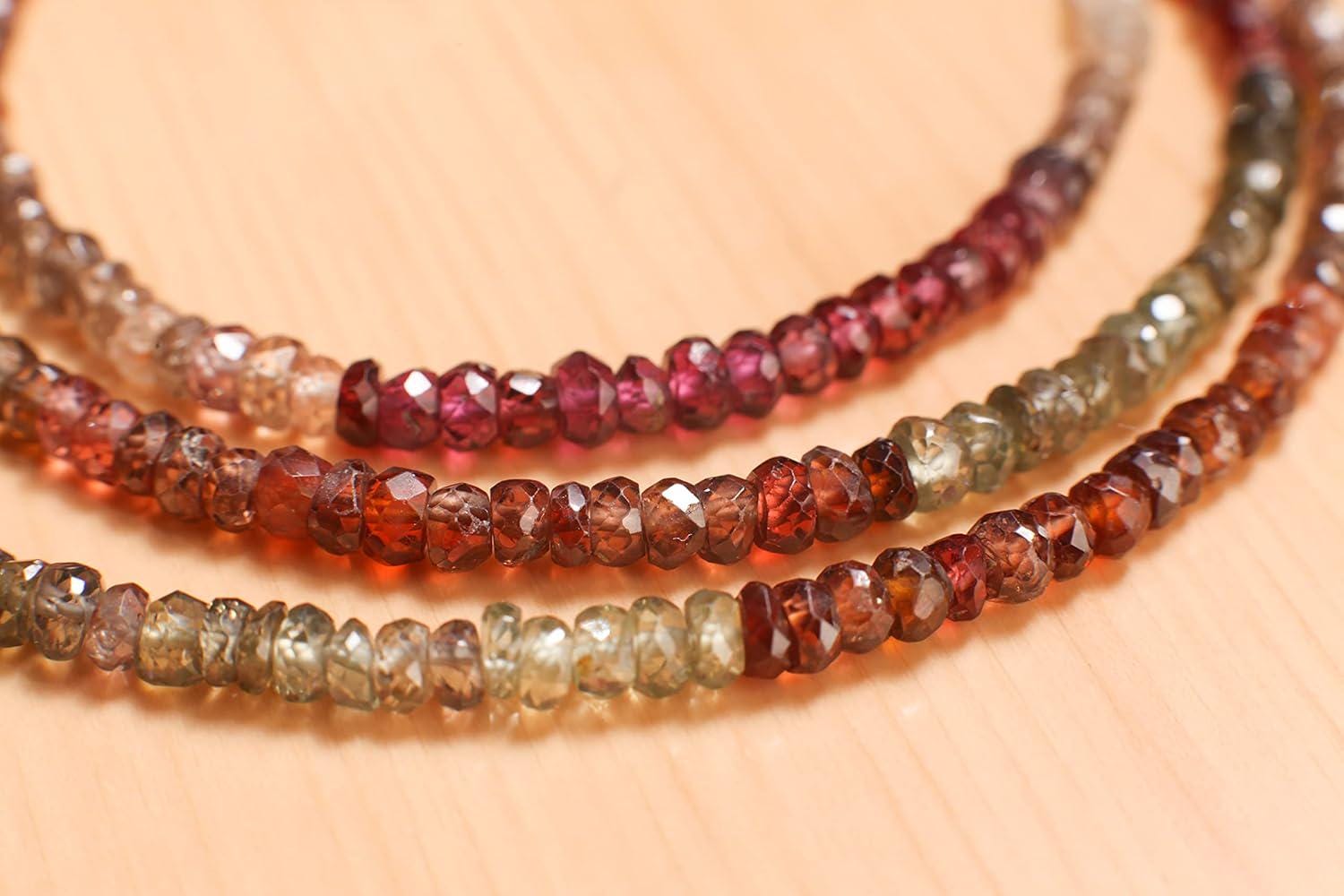 Natural Tundra Sapphire AAA Faceted 3.5-4mm Rondelle Gemstone Handmade Necklace in 925 Sterling Silver Clasp Necklace 14" to 30"