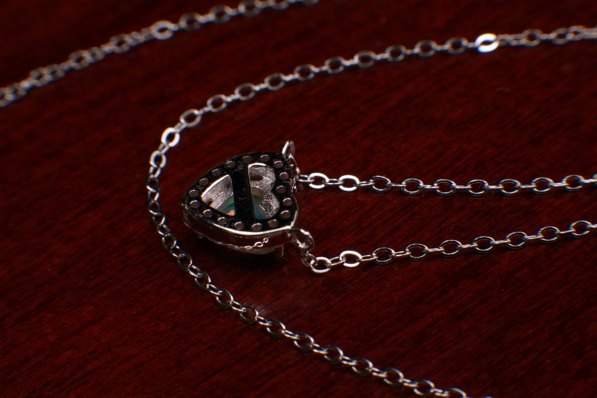 Genuine Ethiopian Fire Opal, Welo Opal Heart CZ diamond Pendant Necklace in 925 Sterling Silver, 22K Gold Vermeil Necklace AAA Quality
