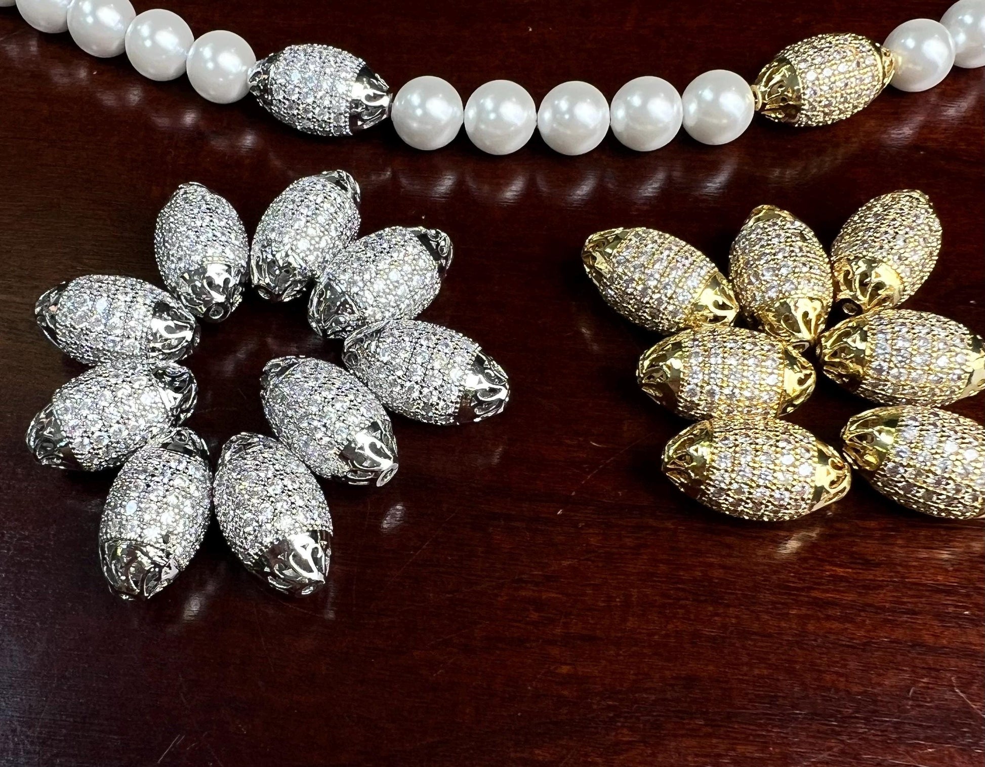 CZ micro pave diamond puff oval drum shape barrel spacer Bead 10x16mm victorian style high quality cubic Zirconia jewelry making charm