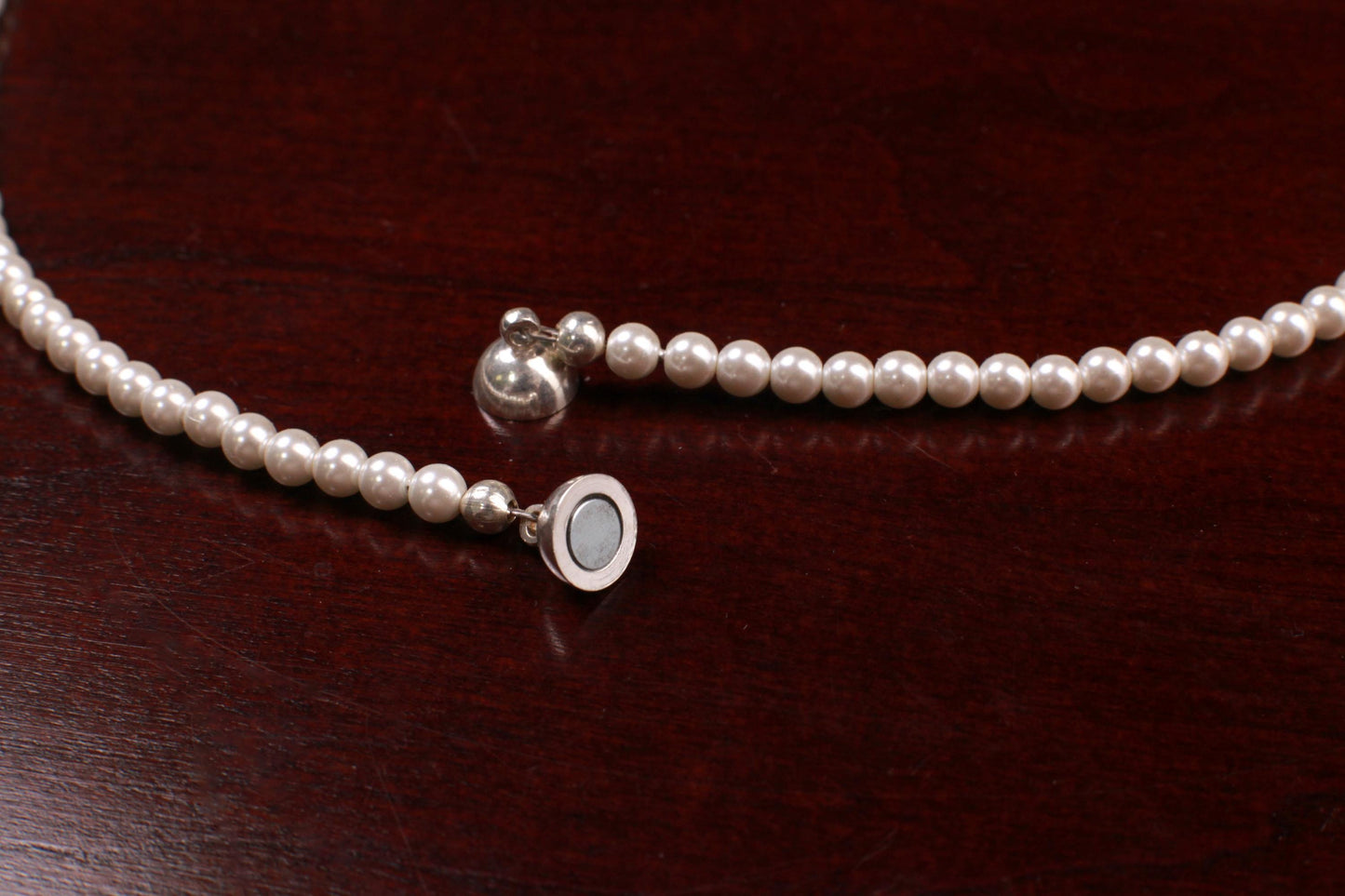 White South Sea shell Pearl Necklace 4mm Round Statement Necklace 14"- 42" Bridal, Gift for Her