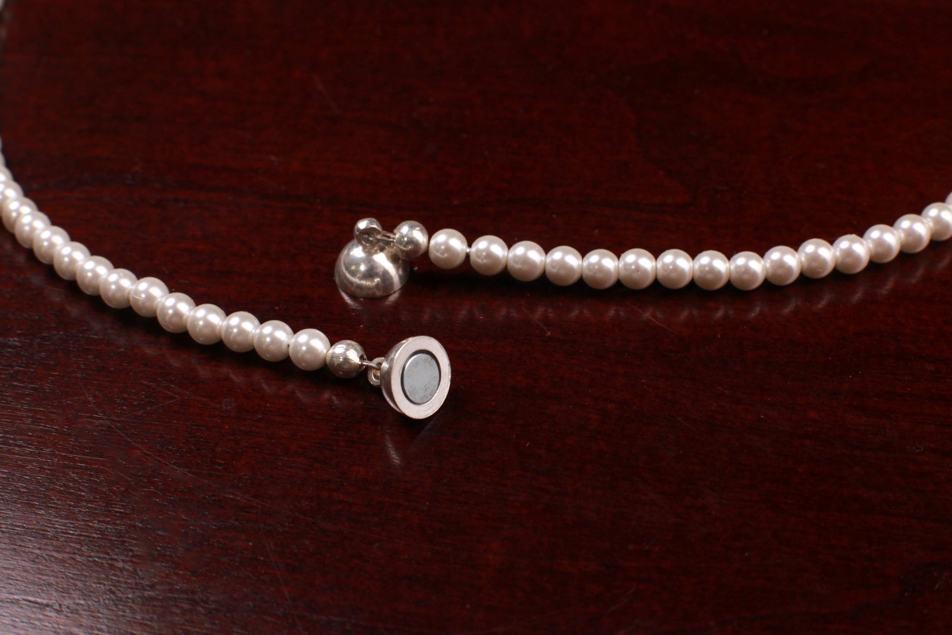 White South Sea shell Pearl Necklace 4mm Round Statement Necklace 14"- 42" Bridal, Gift for Her