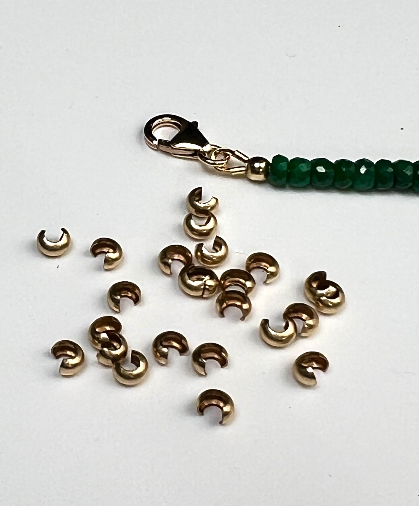 14k Gold Filled Crimp Cover - 3mm Jewelry Making Supply - 10 Pieces