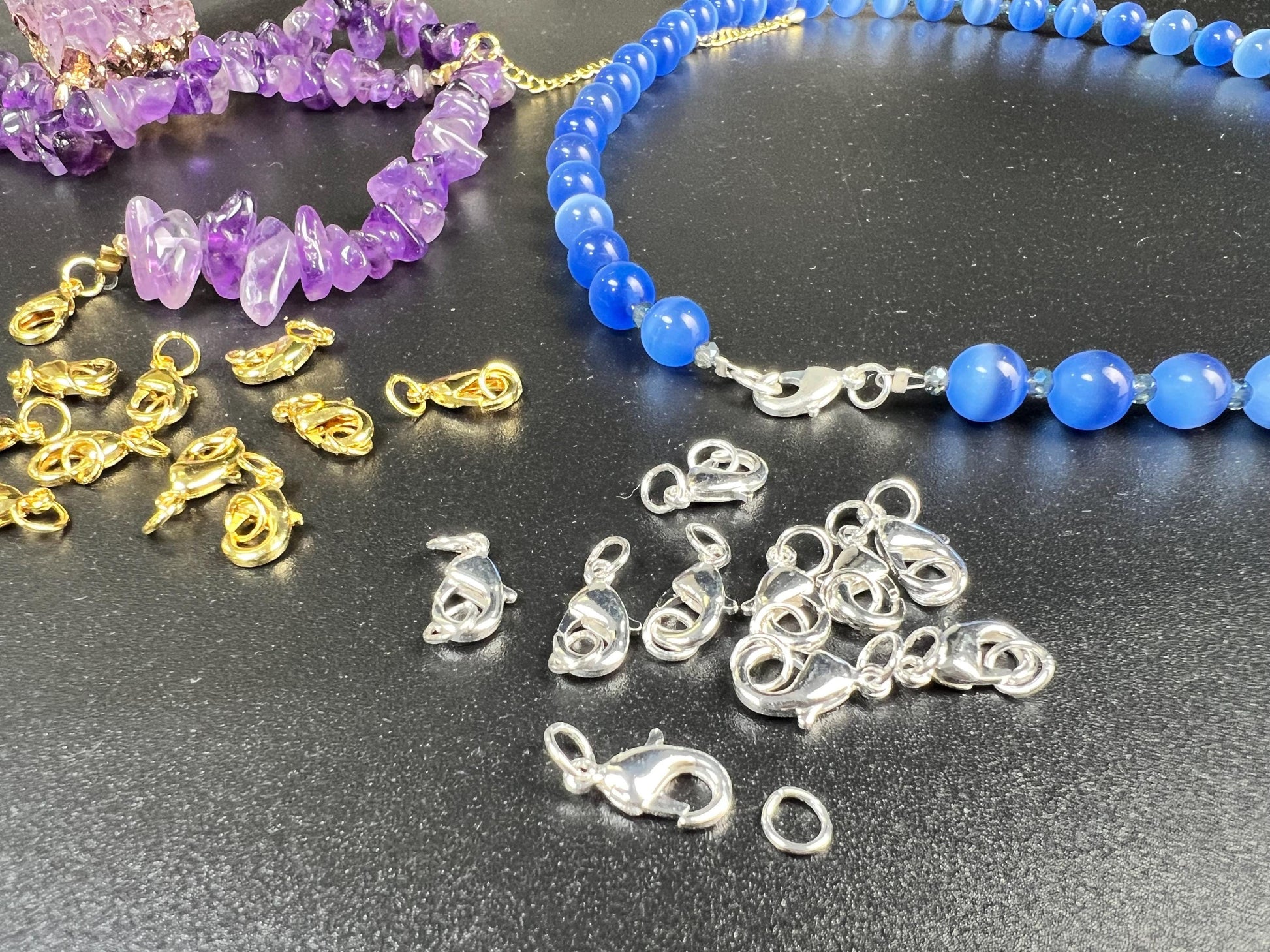 Anti Tarnish Lobster Clasp: Silver & Gold Jewelry Findings - 12mm 10-Piece