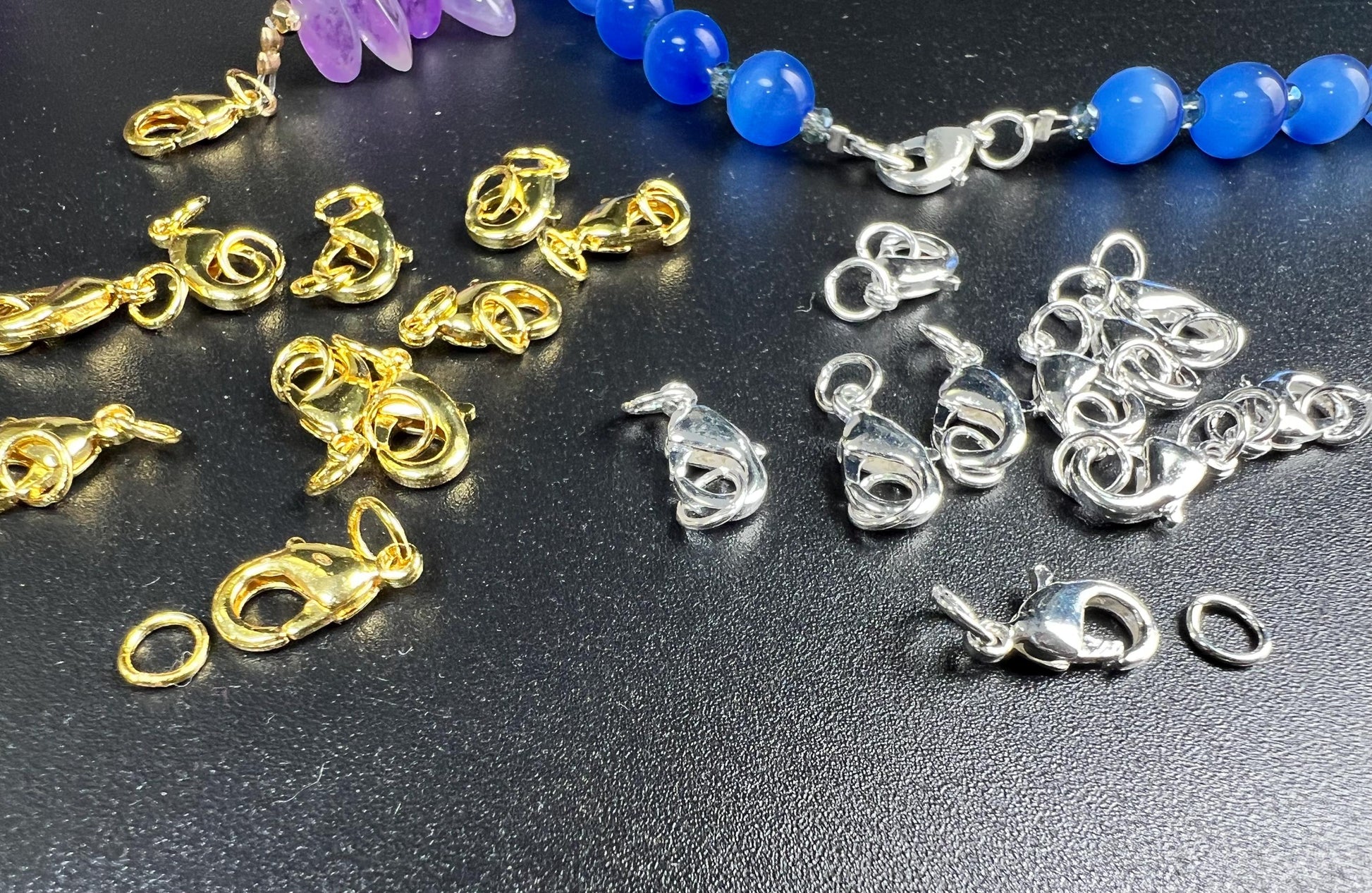 Anti Tarnish Lobster Clasp: Silver & Gold Jewelry Findings - 12mm 10-Piece